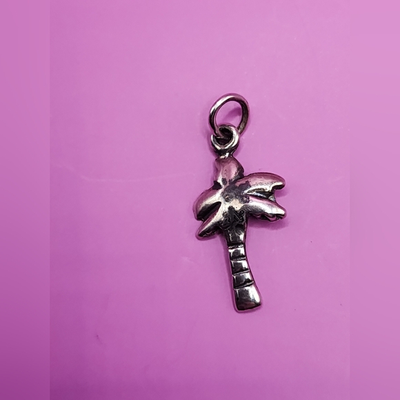 Vintage charm for charm bracelet Palm Tree. Sterling Silver. - Picture 3 of 6